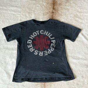 backless RED HOT CHILI PEPPERS CUT UP TSHIRT size small
